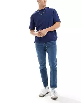 Джинсы Asos Desisgn Stretch Tapered, темно-синий