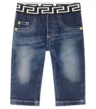 Джинсы baby greca Versace Kids, синий