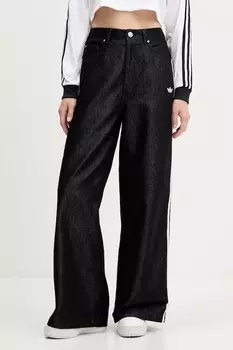 Джинсы багги с эффектом блеска Dnm Adidas Originals, черный