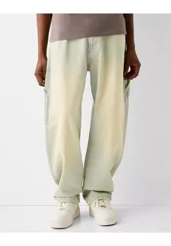 Джинсы Baggy Baggy Carpenter Bershka, зеленый