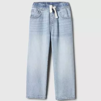 Джинсы baggy-fit с пятью карманами и шнурком Gap, синий