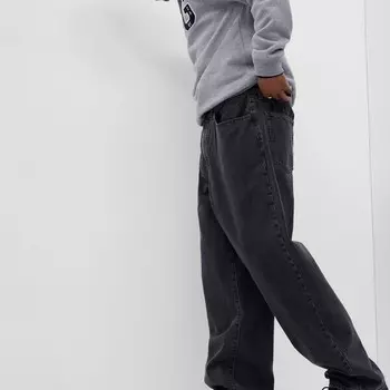 Джинсы baggy-fit со средней посадкой на талии Gap, черный