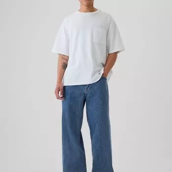 Джинсы baggy-fit со средней посадкой на талии Gap, синий