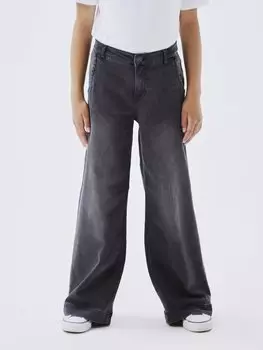 Джинсы Baggy Nkfbella Wide Name it, цвет black denim