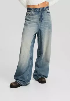 Джинсы Baggy Super Baggy Bershka, цвет blue grey