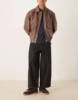 Джинсы-баллоны ASOS DESIGN, промытые