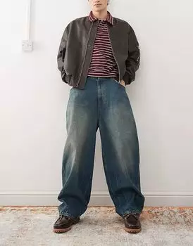 Джинсы-баллоны COLLUSION X004 в зеленом оттенке - MGREEN