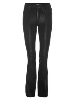 Джинсы Barbara Bootcut с высокой посадкой и покрытием Hudson Jeans, цвет noir coated