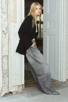 Джинсы barrel классического кроя H&M, серый
