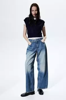 Джинсы barrel классического кроя H&M, синий