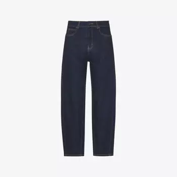 Джинсы Barrel-Leg с высокой посадкой из эластичного денима Whistles, синий