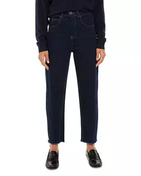 Джинсы Barrel-Leg с высокой талией из темного денима Whistles, синий