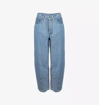 Джинсы Barrel-Leg средней посадки из денима Ro&Zo, синий