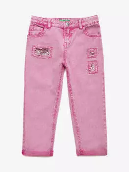Джинсы Benetton, розовый