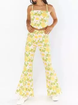 Джинсы Berkley Bells из денима Fresh Flowers Show Me Your Mumu, цвет fresh flowers denim