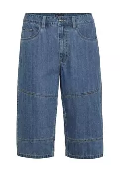 Джинсы-бермуды, декоративные швы, мужские Dunmore, синий
