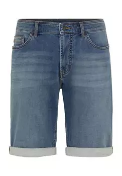 Джинсы-бермуды "Nevio", накладные, пятикарманные, мужские DUNMORE, цвет Medium Blue Stone