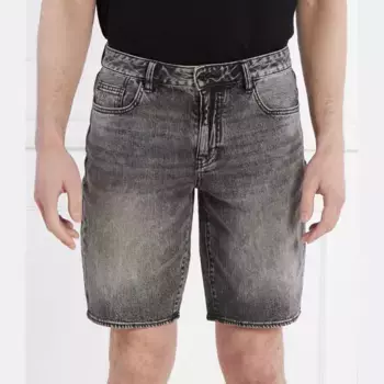 Джинсы-Бермуды узкого кроя Armani Exchange, черный