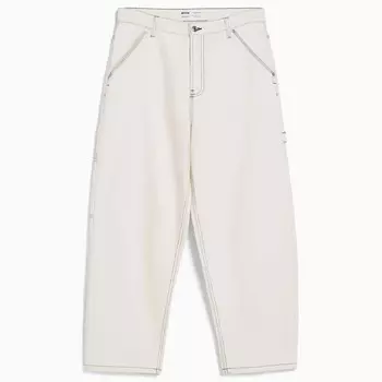 Джинсы Bershka Carpenter, серовато-белый