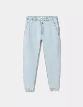 Джинсы Bershka Jogger, светло-голубой