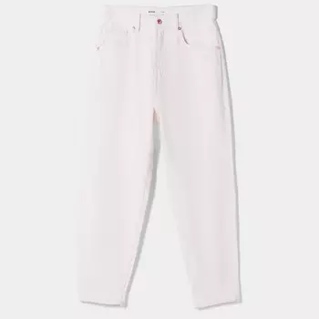 Джинсы Bershka Loose Fit, кремовый