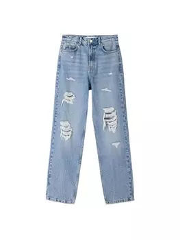 Джинсы Bershka Regular Jeans, синий