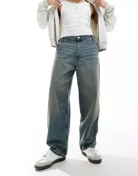 Джинсы Bershka Skater Fit, синий