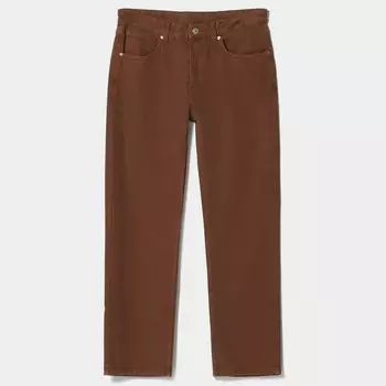 Джинсы Bershka Straight-leg, коричневый