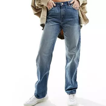 Джинсы Bershka Straight Leg, синий