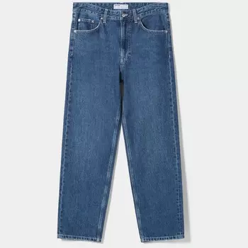 Джинсы Bershka Wide-Leg ’90s, синий