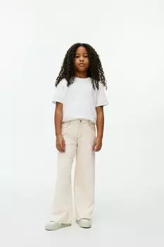 Джинсы без застежек Arket, экрю