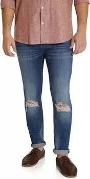 Джинсы Big & Tall Hunter Superflex Slim Denim Johnny Bigg, цвет Distressed Blue
