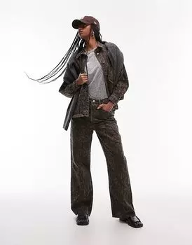 Джинсы Blake Wide Leg с леопардовым принтом AllSaints