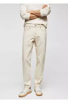 Джинсы Боб прямого кроя Mango, экрю