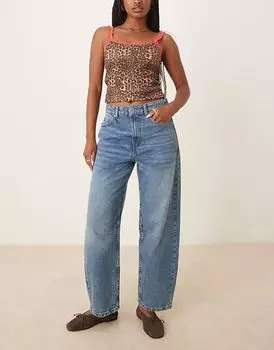 Джинсы-бочки ASOS DESIGN длиной до щиколотки с завязками в винтажном стиле