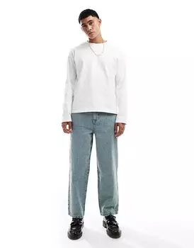 Джинсы-бочки средней потертости ASOS DESIGN