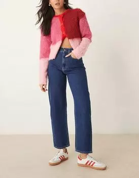 Джинсы-бочки темного цвета Calvin Klein Jeans