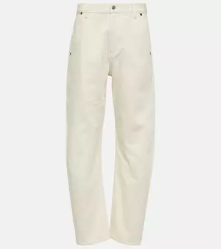 Джинсы бочкообразного кроя с логотипом Victoria Beckham, белый