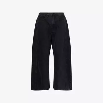 Джинсы бочкообразные Good American, черный