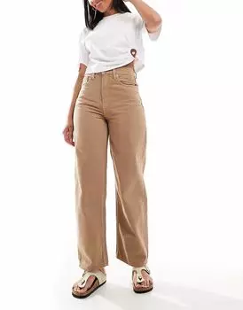 Джинсы-бочонки Calvin Klein Jeans бежевого цвета