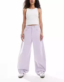 Джинсы-бочонки с высокой талией ASOS DESIGN сиреневого цвета