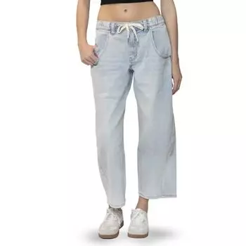 Джинсы-бочонки с завязками на резинке для юниоров Madden Girl, цвет light wash