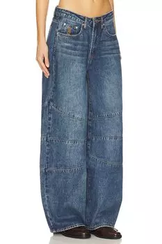 Джинсы-Бочонки средней посадки One Teaspoon, голубой