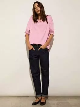 Джинсы бойфренда из органического хлопка с богатой эластичностью Baukjen, темно-синий