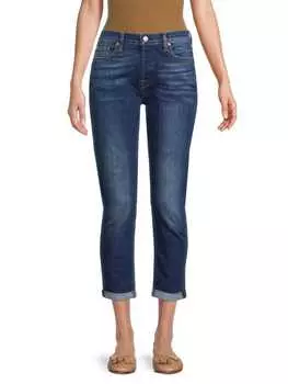 Джинсы - Бойфренды 7 For All Mankind Josefina Squiggle прямого кроя, new dawn