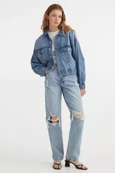 Джинсы-бойфренды 90-х H&amp;M, светло-голубой деним