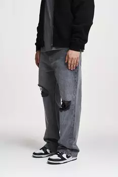 Джинсы-бойфренды ANDUIN RIPPED BAGGY 2Y Studios, серый деним