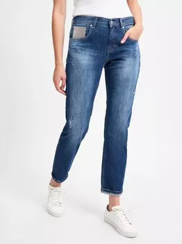 Джинсы-Бойфренды гламурные Angels, синий