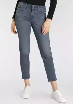 Джинсы-бойфренды Levi's "MID RISE BOYFRIEND", синий