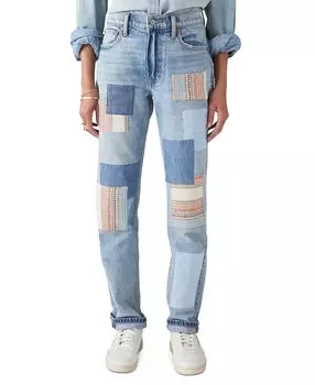 Джинсы-бойфренды lucky legend средней посадки в стиле пэчворк Lucky Brand, мульти